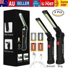 USB Rechargeable COB LED Work Light Inspection Hand Torch Flashlight Magnetic