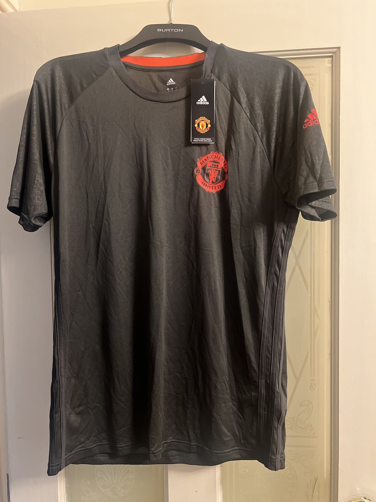 ADIDAS MANCHESTER UNITED FC T-SHIRT Large MAN UTD New