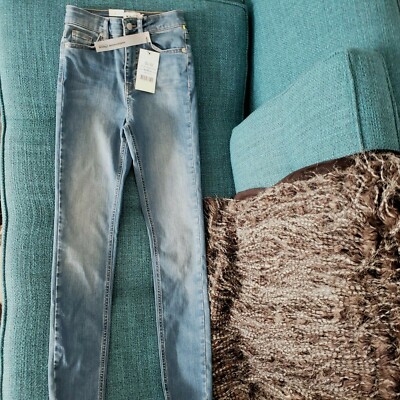NA-KD REBORN SKINNY HIGH WAIST RAW HEM JEANS   SZ.2