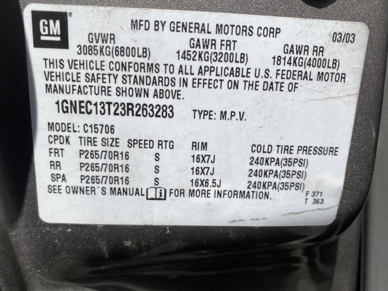2000-2006 Chevrolet Tahoe Rear Coil Springs Pair OEM