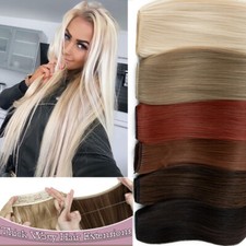 Secret Hidden Wire In Hair Extensions Invisible Headband Long Thick Hairpiece US
