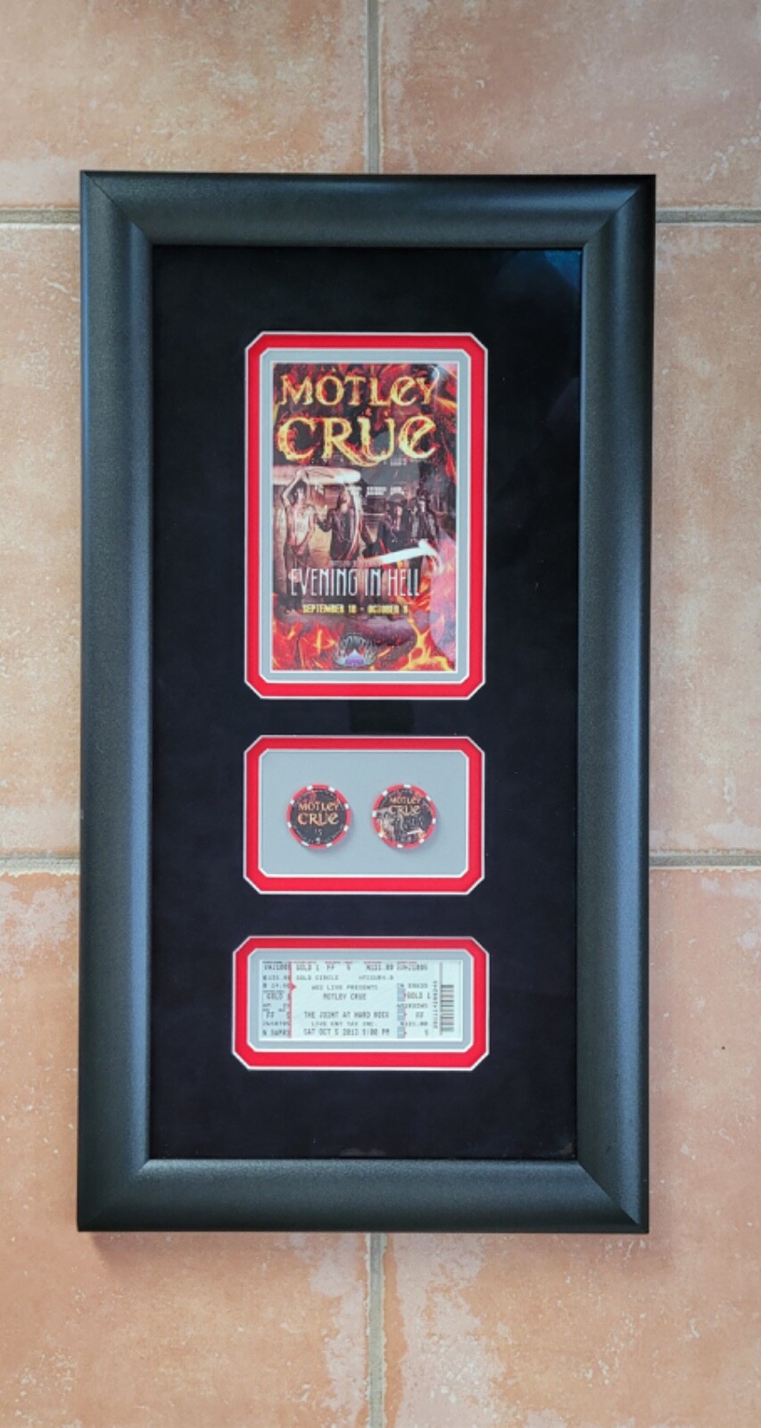 Motley Crue Framed Hard Rock Hotel Las Vegas Residency Ticket Photo Sign Sixx