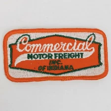 Vintage Commercial Motor Freight Inc Indiana Truck Driver Patch 2" x 4" Orange