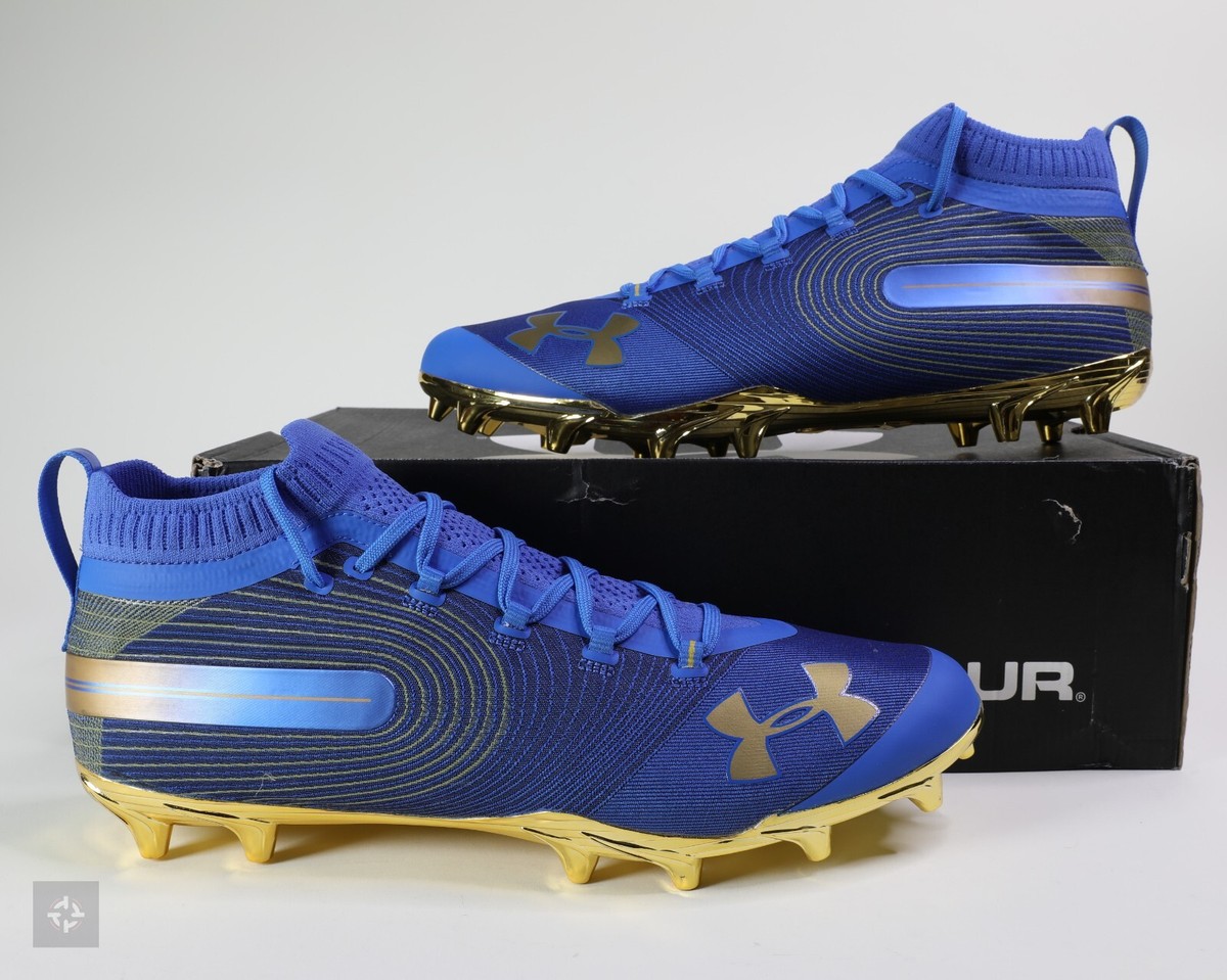 Under Armour Spotlight MC Blue Gold UCLA Football Cleats