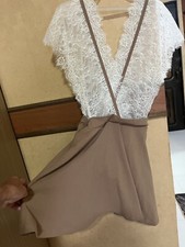 FREE PEOPlE GORGEOUS SEXY WHITE LACE STRAPLESS UNDERNEATH SUMMER PARTY DRESS