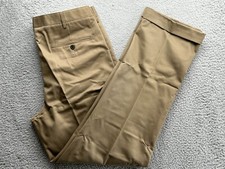  65 New Lands' End Men's Traditional Fit No Iron Chino Pants Brown 36x33