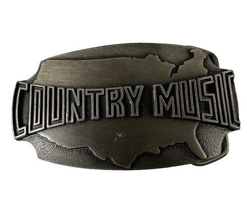 Boucle De Ceinture Vintage 1977 – Musique Country Indiana Metal Craft – Laiton