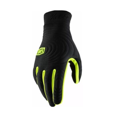 100% MX Gloves Brisker Xtreme Black Flou Yellow  Motocross MTB Off Road ATV Quad