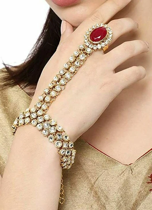 Buy Antique Kundan Bracelet For Ladies Online – Gehna Shop