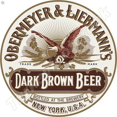 Obermeyer & Liebmann's Dark Brown Beer 18'' Round Metal Sign
