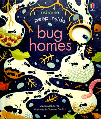 Usborne Peep Inside Bug Homes By Anna Milbourne (Board Book)