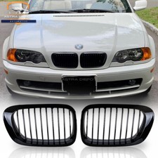 Gloss Black Front Kidney Grille Grill For Bmw E46 M3 325ci 330ci Coupe 1999-2002