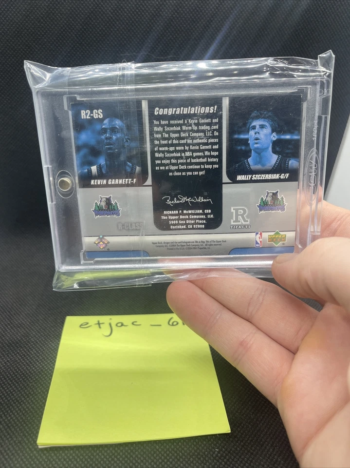 2004-05 Upper Deck R-Class R Tifacts Dual Jersey Kevin Garnett/Wally Szczerbiak - Image 2 of 2