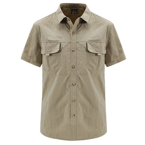 Mens Quick Dry Long Sleeve Shirts Breathable Hiking Work Military Army Shirt Top - Picture 13 of 38