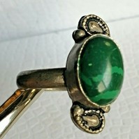 BEAUTIFUL POST MEDIEVAL VINTAGE COLOR SILVER SEAL RING WITH RARE STONE