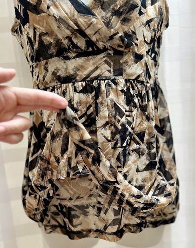 Beautiful Classiques Entier Peplum Sleeveless Blouse Side Zip Sz Petite Med. PM - Picture 3 of 9
