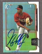 2015 BOWMAN CHROME #33  Tyler Mark  AZ DIAMONDBACKS  SIGNED AUTOGRAPH AUTO COA