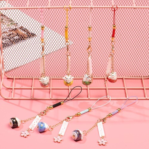 Cat Phone Lanyard Keychain Wrist Rope Anti-lost Lanyard Phone Strap Lanyard