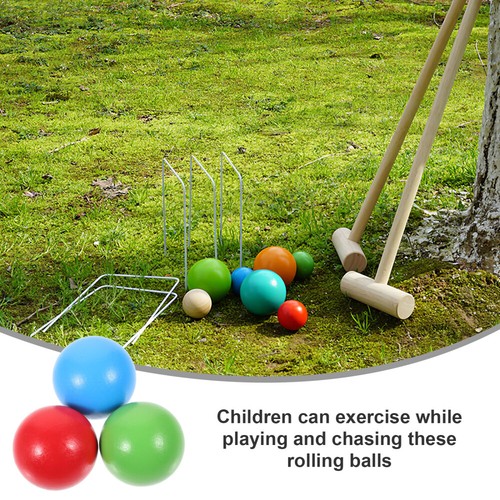 6Pcs Bocce for Kids Wooden Grass Yard Garden Bocce Kit Outdoor - Picture 12 of 12