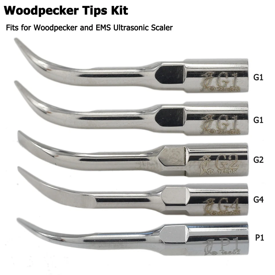 Woodpecker Dental Ultrasonic Scaler Handpiece Piezo Tips HW-5L HW-3H G1 P1 EMS - Image 4 of 4