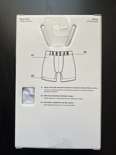 Jordan Flight Modal 3 Pack Men’s Boxer Briefs Black Size Large - Picture 3 of 5