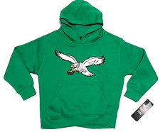Philadelphia Eagles Throwback Logo Hoodie Sweatshirt Football Kelly New Youth 8