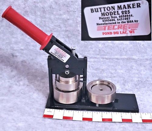 Tecre 225 Manual Button Maker 2.25” Button Maker VERY EXCELLENT CONDITION