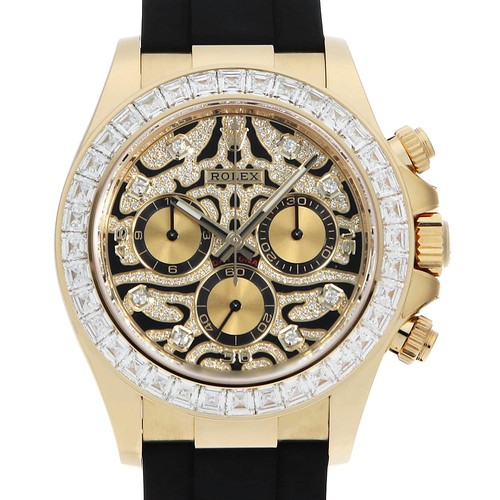 ROLEX Cosmograph Daytona Bezel Diamond 8P Diamond 116588TBR black Lacquer pa...