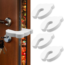 4-Pcs Baby Door Pinch Guards Soft Foam Finger Protector Door Slam Stopper White