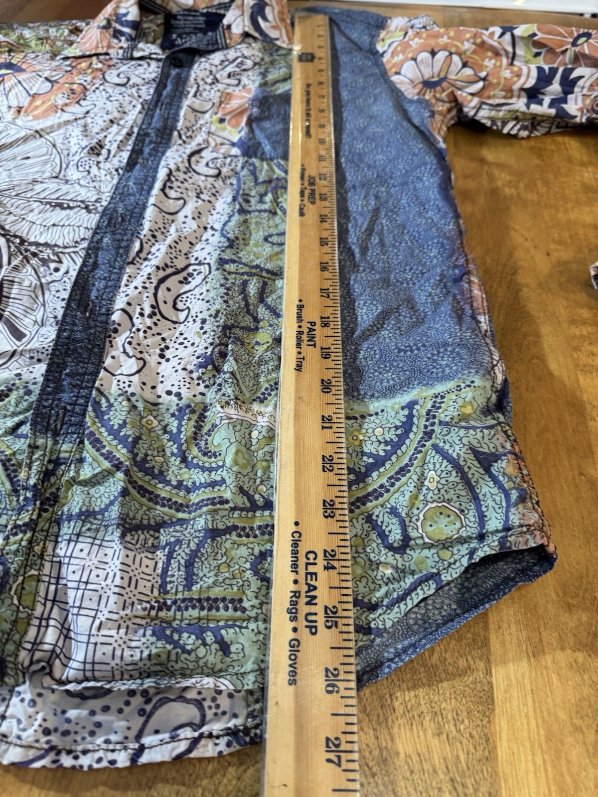 Desigual multi-patterned button-down shirt Patchw… - image 9