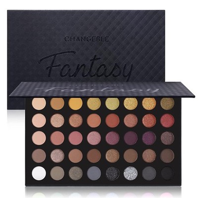 Professional Neutral Smokey Eyeshadow Makeup Palette, Matte Shimmer Metallic Bla