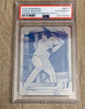 2025 Bowman Josue Briceno Cyan Printing Plate 1/1 1st 🔥🔥 PSA Authentic Tigers