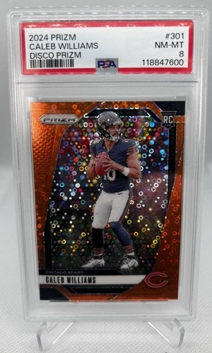 2024 Panini Prizm - Rookies Caleb Williams #301 Disco Prizm (RC) PSA 8