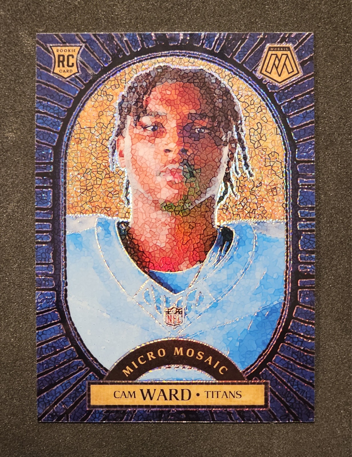 2025 Panini Mosaic Football RC Cam Ward Micro Mosaic Case Hit SSP Titans 