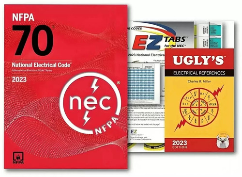 NFPA 70 2023 NEC Code Book nfpa PB + Ugly's Electrical Ref Spiral + EZ ...