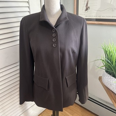 Vintage Randy Kemper Jacket Womens 4 Brown Blazer Retro 80s Modern Minimalist
