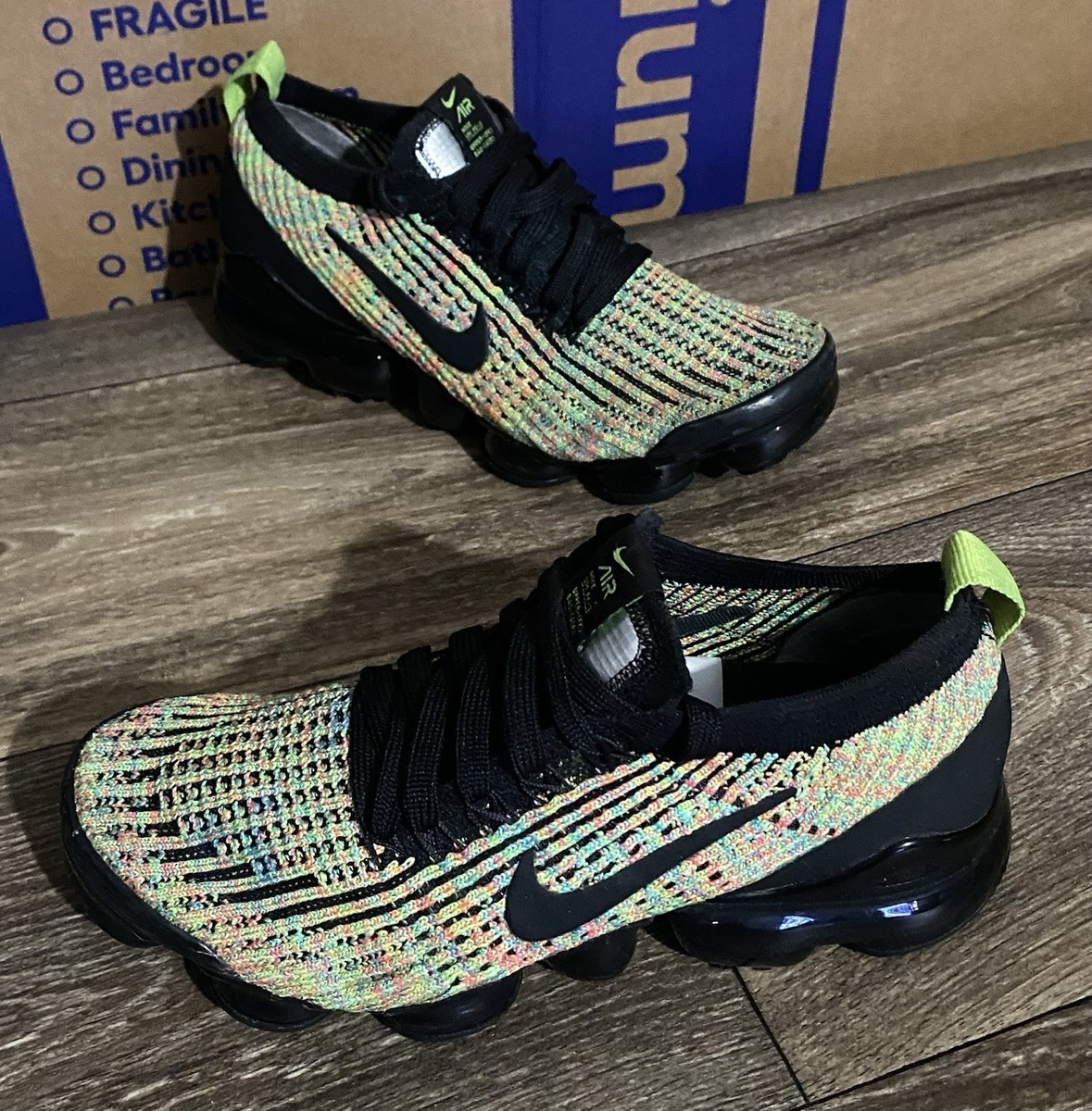 Nike Air VaporMax Flyknit Multi-Color Rainbow 2019- AJ6910-004 Size  Women