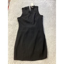 A New Day Womens Black Sleeveless Mock Neck Mini Dress Size 10 NWT