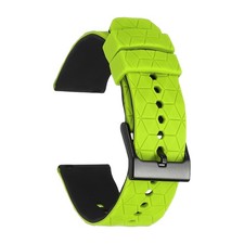 Silicone Watch Bands 20mm Quick Release Watch Bands Fluorescent Green-Black