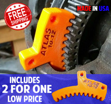 TWO Atlas 10" & 12 Lathe Spindle Lock Wedge Stop  Remove & Install Chuck  ORANGE