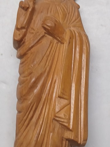 vintage hand carved wood Folk Art religious Jesus Christ sculpture bust statue - Picture 4 of 11