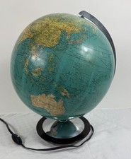Vintage Columbus Duo Erdglobus Mundgeblasenes Glas Mid-Century Globus