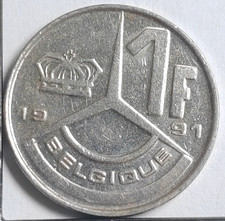 1 franc Baudouin Ier 1991 en français Belgique Belgium - 770715