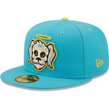 Men's New Era Aqua Perros Santos de Charleston Copa De La Diversion 59FIFTY