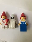 3 vintage LEGO Castle minifigures. Glow in the dark Ghost, Orig Queen!