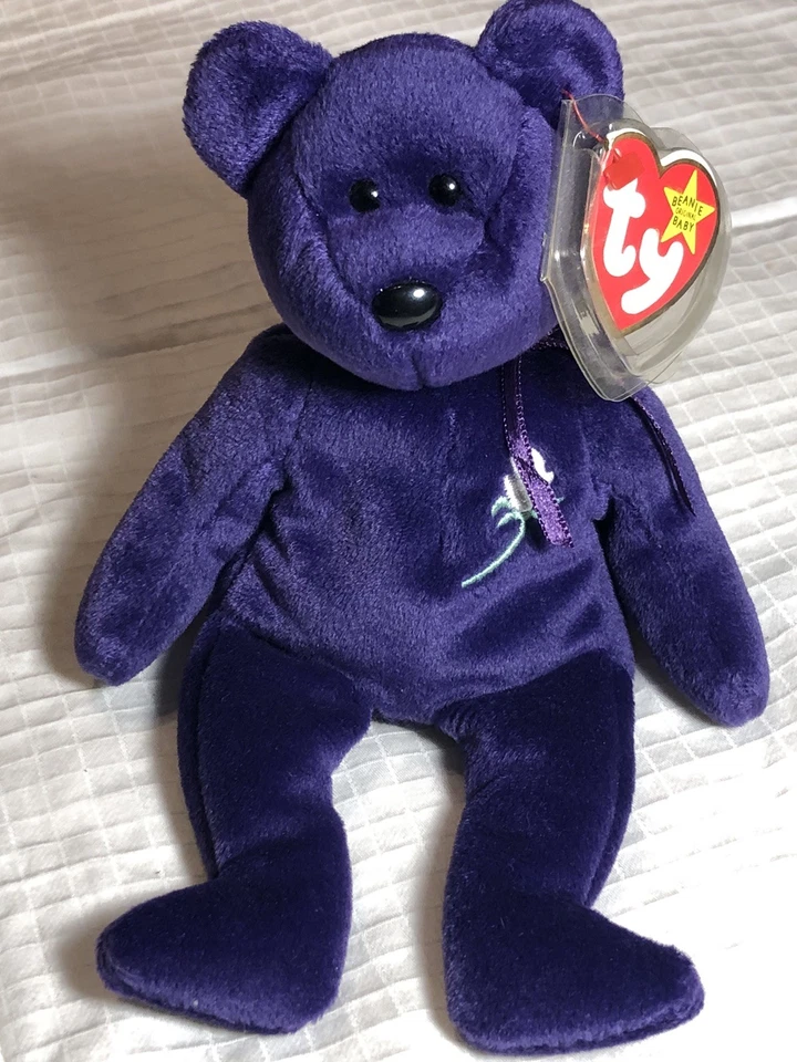 Ty Beanie Babies принцесса медведь игрушка РЕДКАЯ!!! Принцесса Диана новом состоянии товара. - Изображение 3 из 4