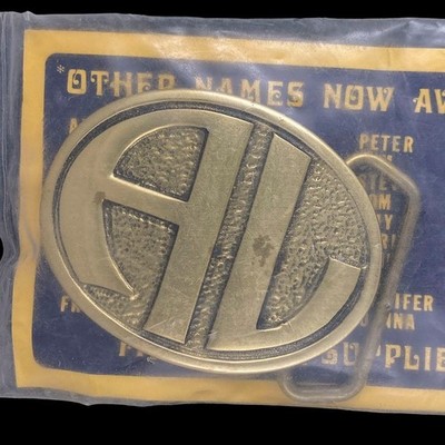 Al Albert Alan Personalized Name Tag BTS Solid Brass 70s NOS Vintage Belt Buckle