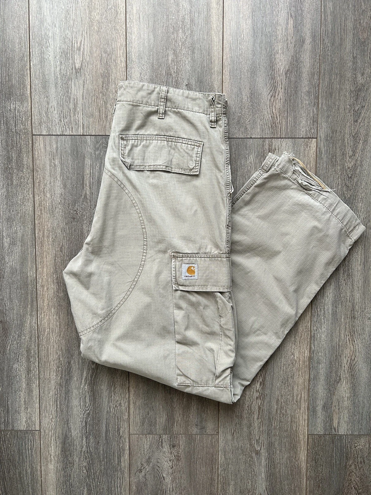 Carhartt Aviation Cargo Men’s Pants Light Ripstop Beige Trousers Size 36