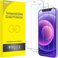 JETech Full Coverage Screen Protector for iPhone 12 mini 5,4 Pouces, clear 