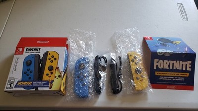 NEW Nintendo Switch Fortnite Joy-Con Set Yellow Blue Banana Peely CIB code used